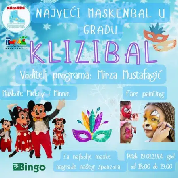 Klizibal na klizalištu Panonika u Tuzli