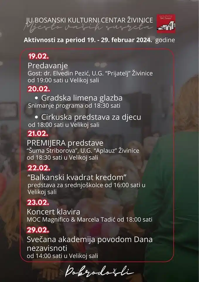 BKC:Do kraja februara bogat program aktivnosti