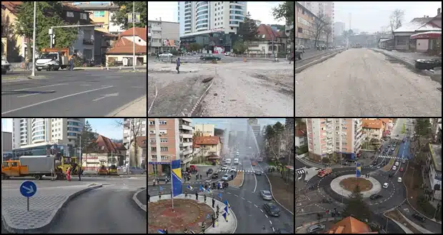 (VIDEO) Okom kamera Tuzla: Radovi na kružnom toku Crveni 7