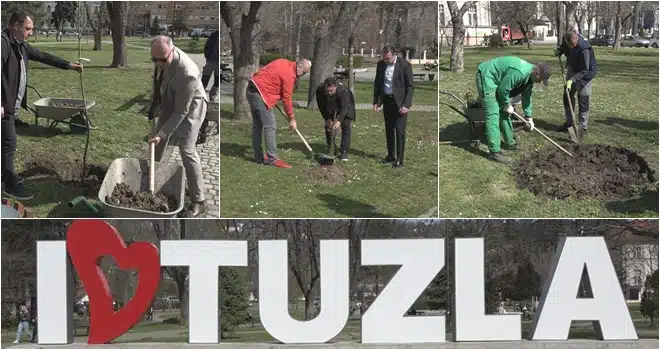 (Video) Akcijom sadnje drveća i ukrasnog bilja u Tuzli obilježen Svjetski dan šuma