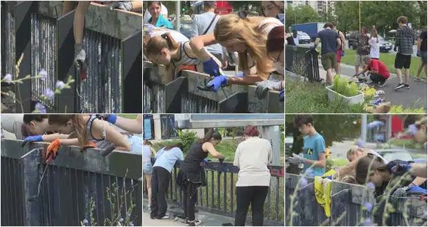 (Video) Volonteri na djelu u Tuzli: Ofarban most na rijeci Jali u ulici Sarajevska