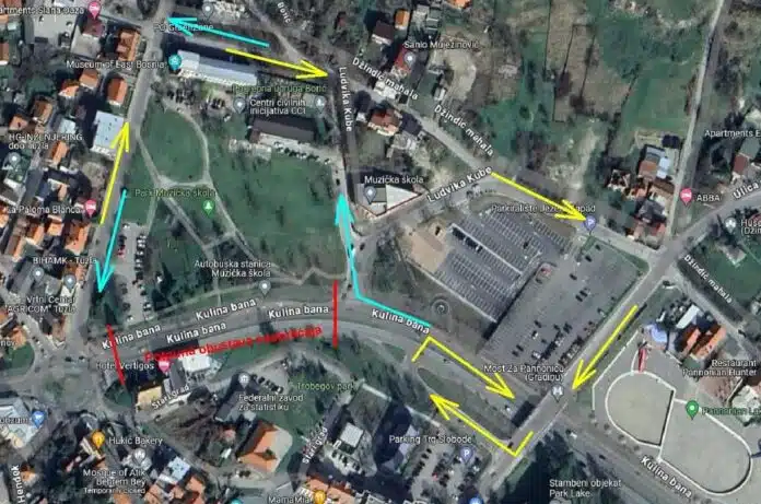 Danas od 17 sati obustava saobraćaja u ul. Kulina Bana pored Srednje muzičke škole