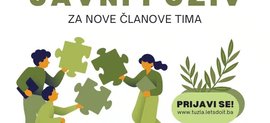 (VIDEO) Javni poziv za prijem novih članova/ica u Projektni odbor “Let's Do It Tuzla” – Let's Do It Tuzla