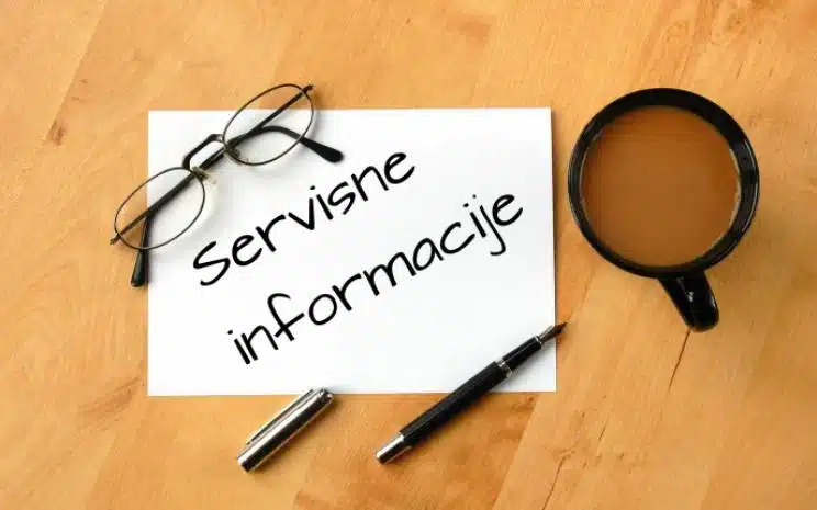 Servisne informacije za nedjelju 25. august