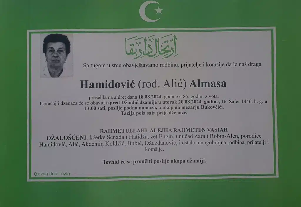 preminula je hamidović almasa