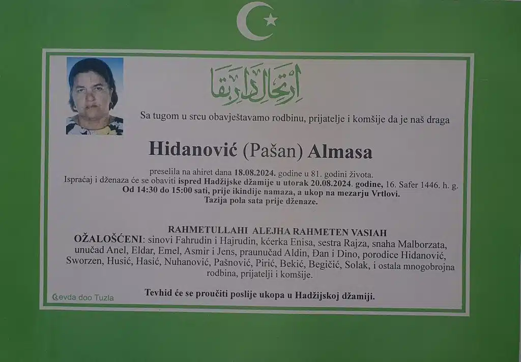 preminula je hidanović almasa