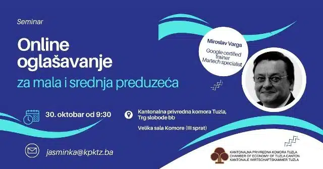 Poziv na jednodnevni seminar „Online oglašavanje za mala i srednja preduzeća“