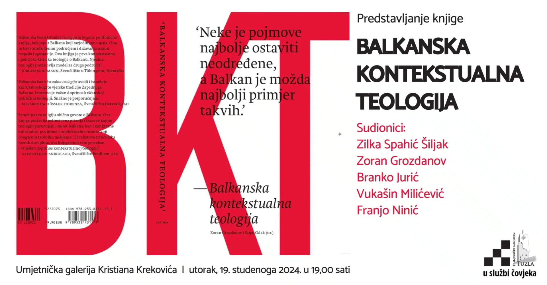 NAJAVA: U Tuzli predstavljanje knjige “Balkanska kontekstualna teologija”