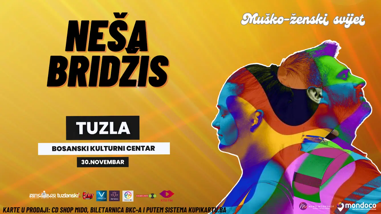 Neša Bridžis dolazi u Tuzlu i Zenicu