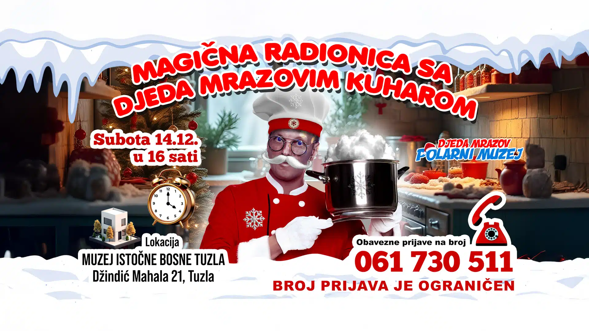U Tuzli sutra „Magična radionica sa Djed Mrazovim kuharom“