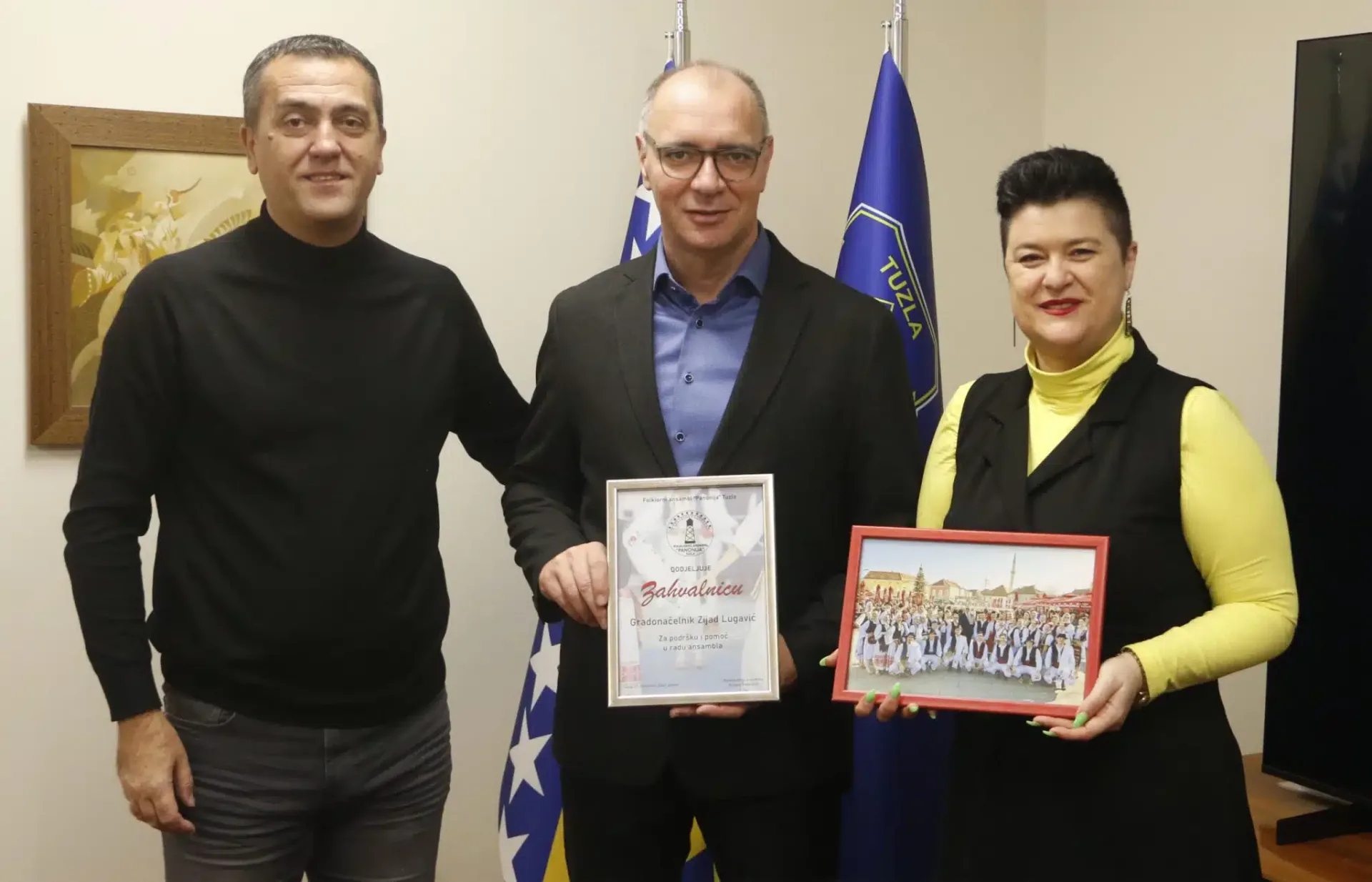 Gradonačelnik Lugavić primio predstavnike Folklornog ansambla “Panonija” Tuzla