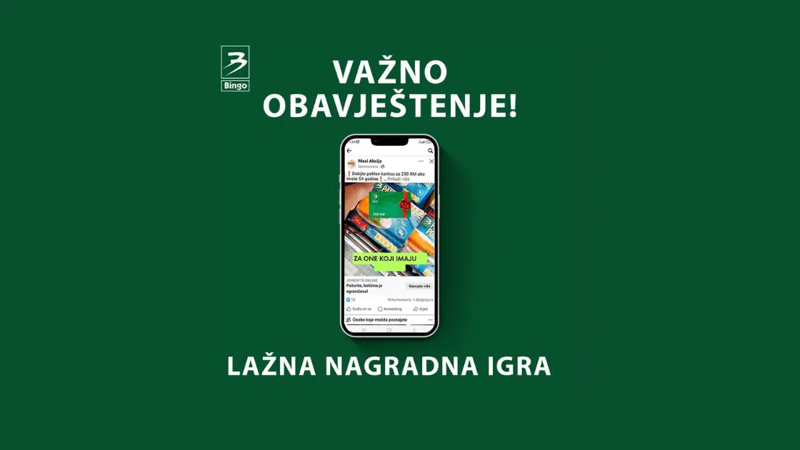 Raste broj lažnih Bingo nagradnih igara na društvenim mrežama, građani pozvani na oprez!