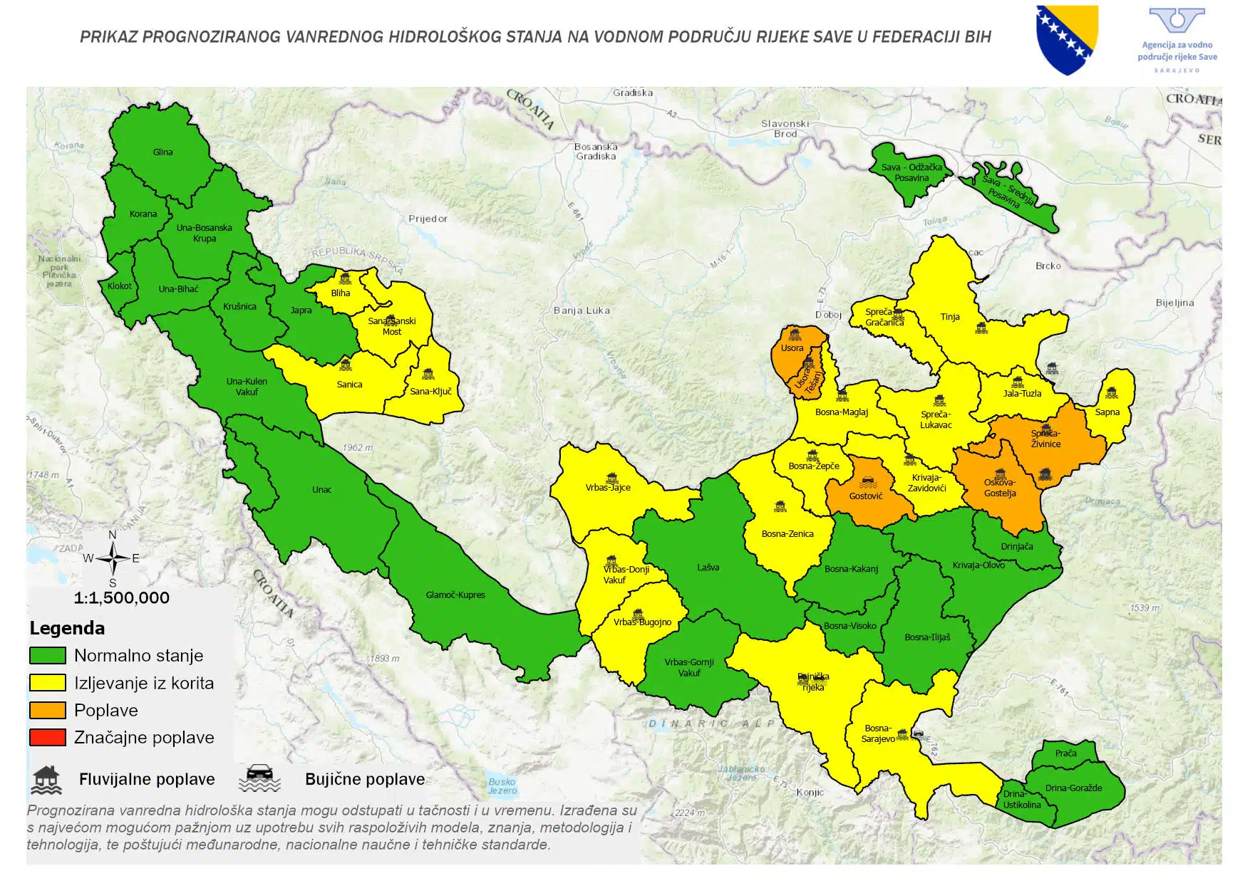 Izdato narandžasto upozorenje za Tuzlu