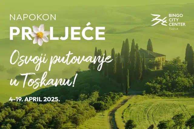 Proljeće je stiglo u BCC Tuzla: Doživi fantastičnu šoping atmosferu i osvoji vikend za dvoje u Toskani