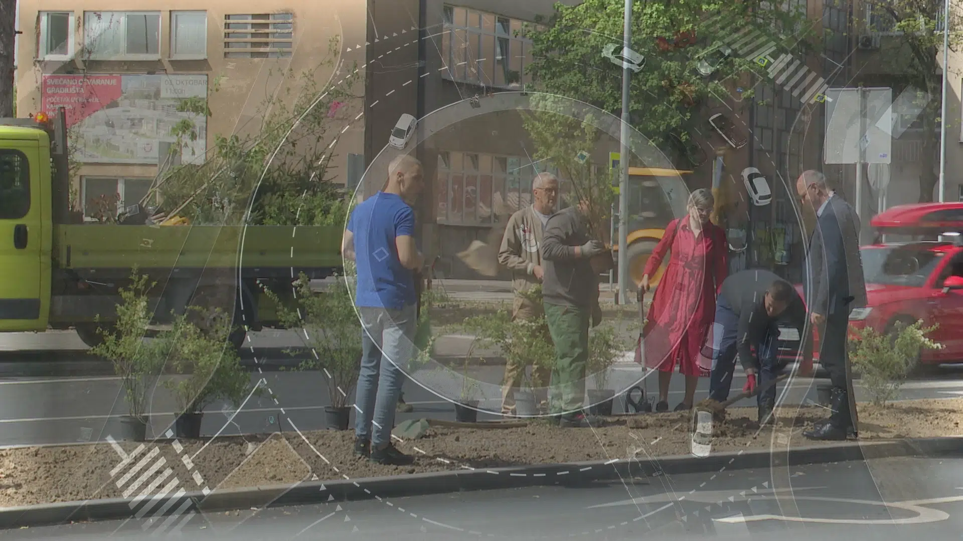 Završni radovi na kružnom toku na Slatini: Uređenje prostora i postavljanje rasvjete (VIDEO)