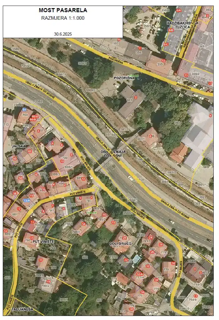 Zatvoren most Pasarela u Tuzli zbog radova na sanaciji Zatvoren most Pasarela u Tuzli zbog radova na sanaciji