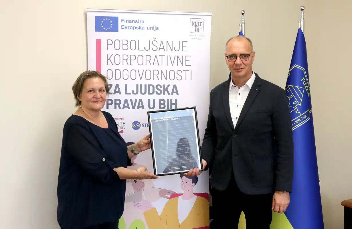 Gradonačelniku Tuzle uručena Povelja o poštivanju ljudskih prava u poslovanju