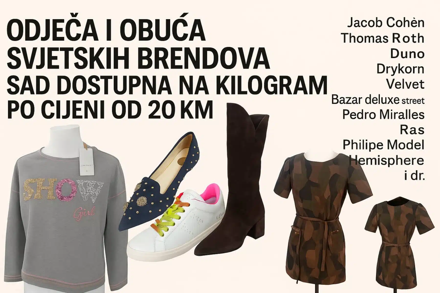 Velika rasprodaja luksuzne odjeće i obuće u Luciusu Vitez, samo 20 KM/kg (FOTO)