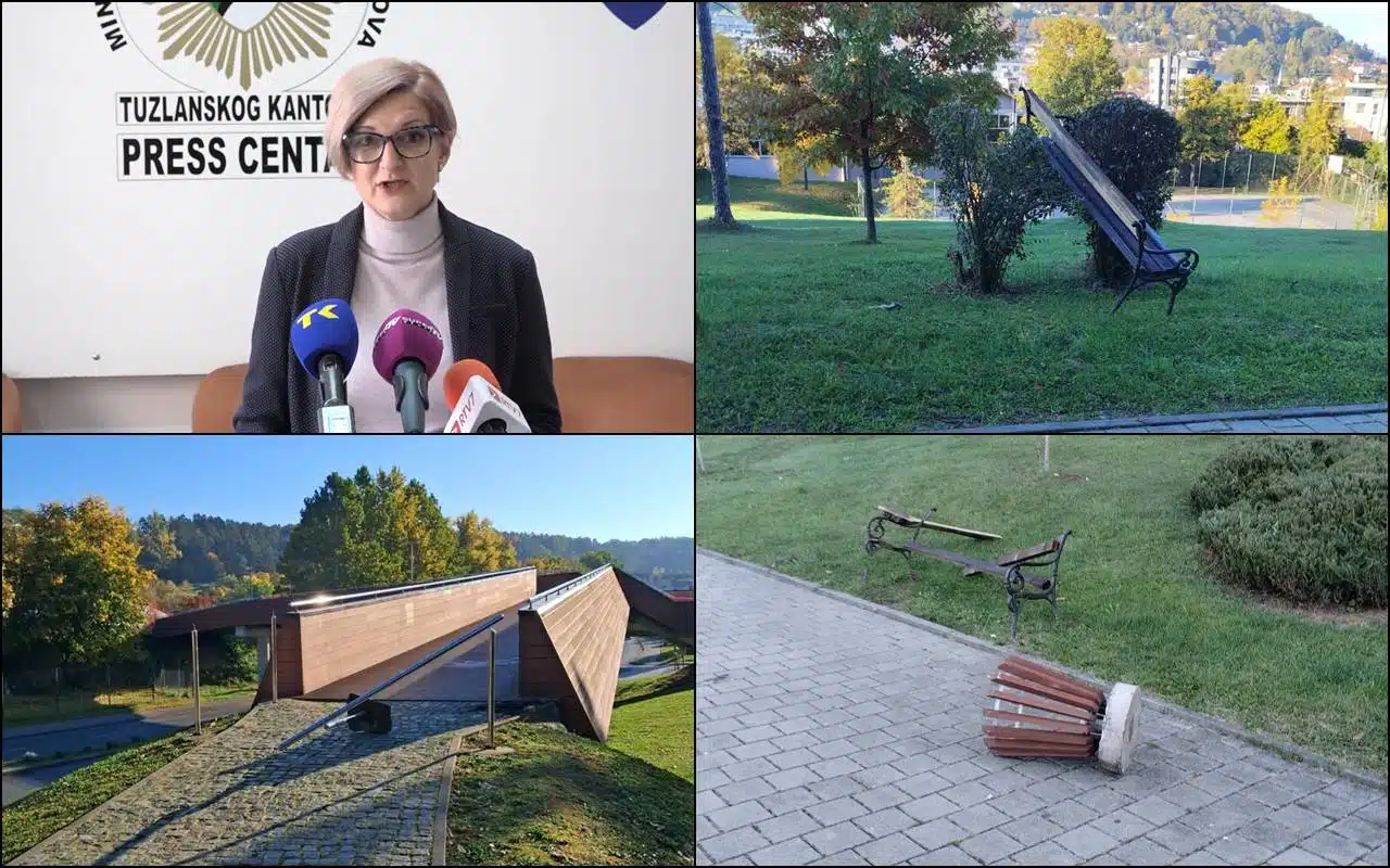 U toku istraga zbog vandalizma na Slanoj banji u Tuzli (FOTO)