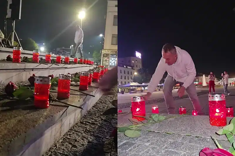 Tuzlak zapalio 72 svijeće i položio 72 ruže u čast Halidu Bešliću