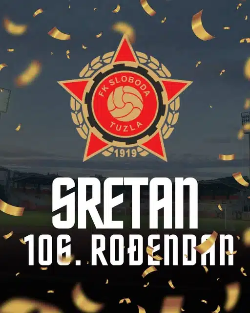 FK Sloboda Tuzla slavi 106. rođendan