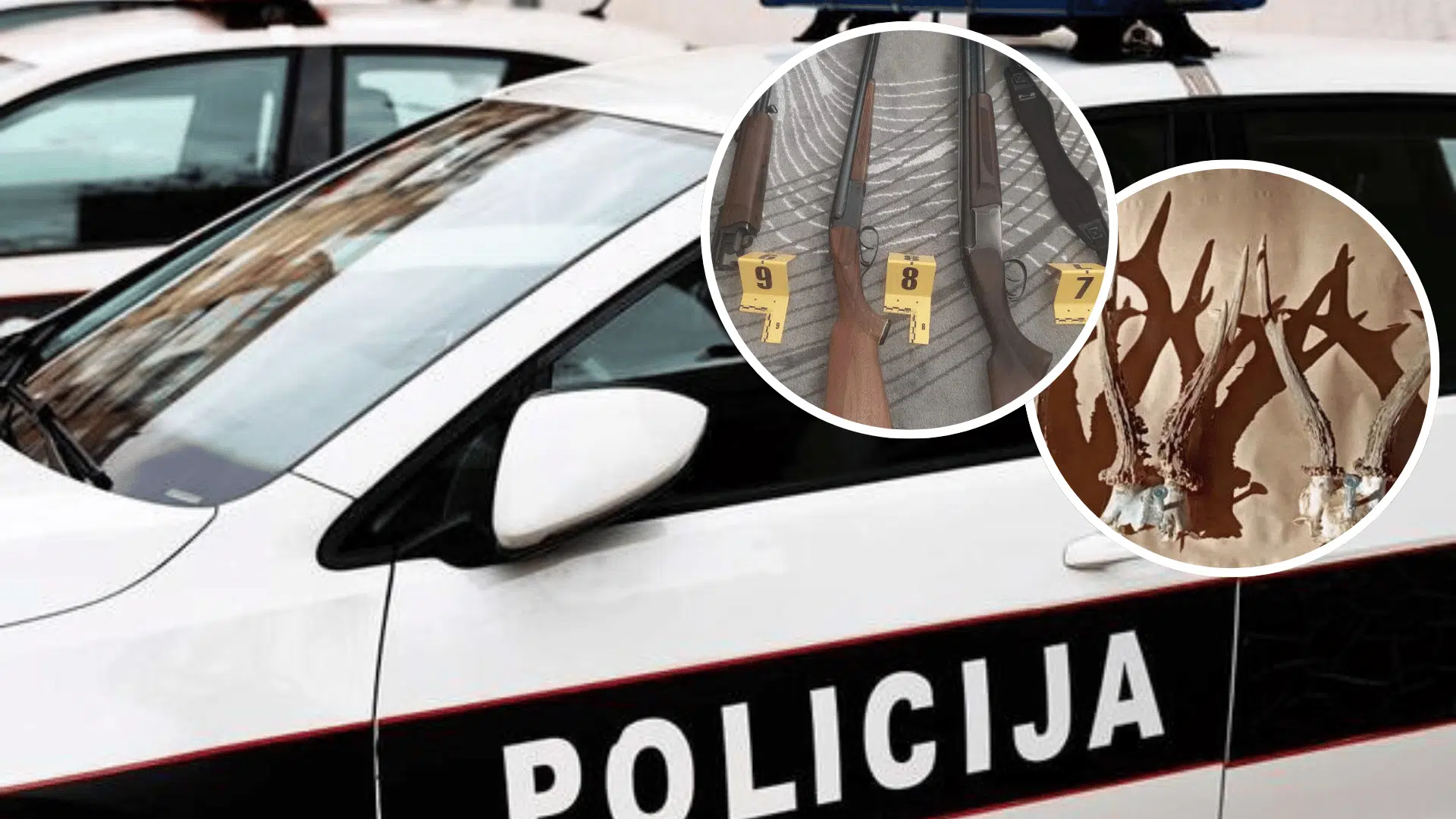 (FOTO)Velika policijska akcija u Čeliću zbog krivolova: Pronađeno oružje, municija i trofejni rogovi
