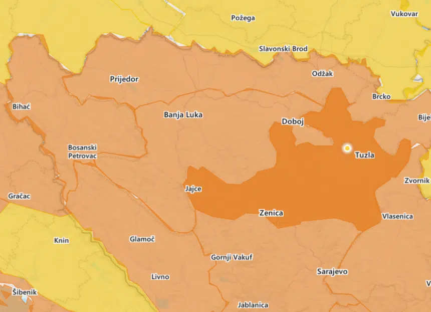 Upozorenje na opasnost od udara vjetra