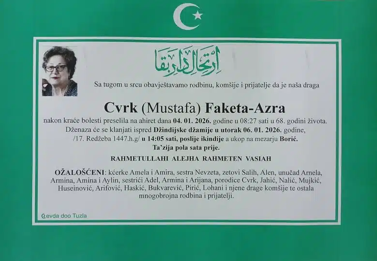 Preminula je Faketa-Azra Cvrk