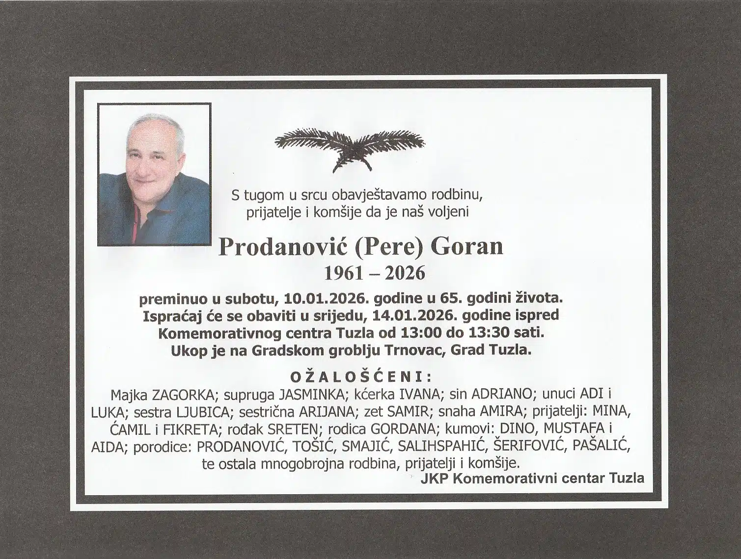 Preminuo je Goran Prodanović