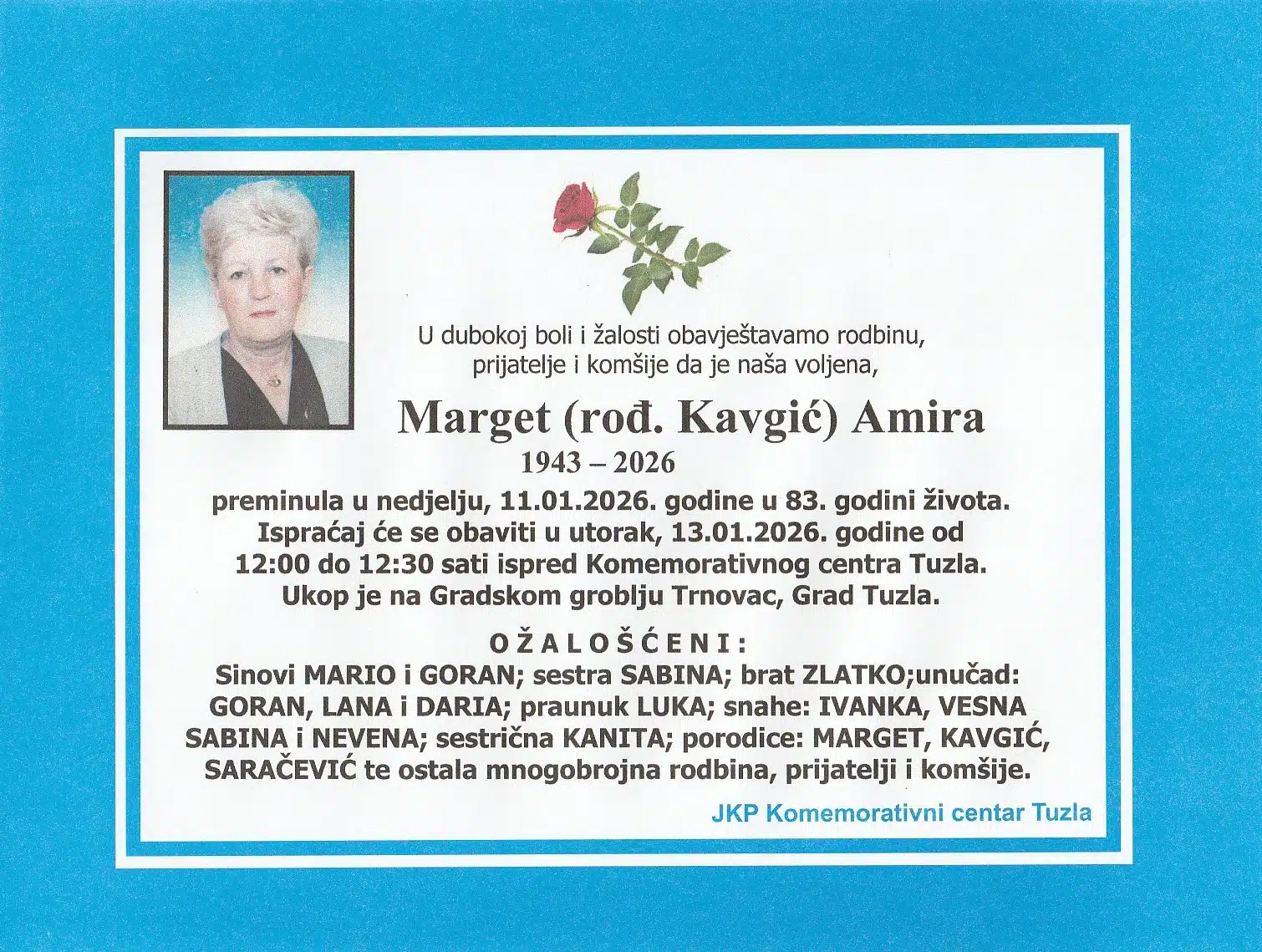 Preminula je Amira Marget