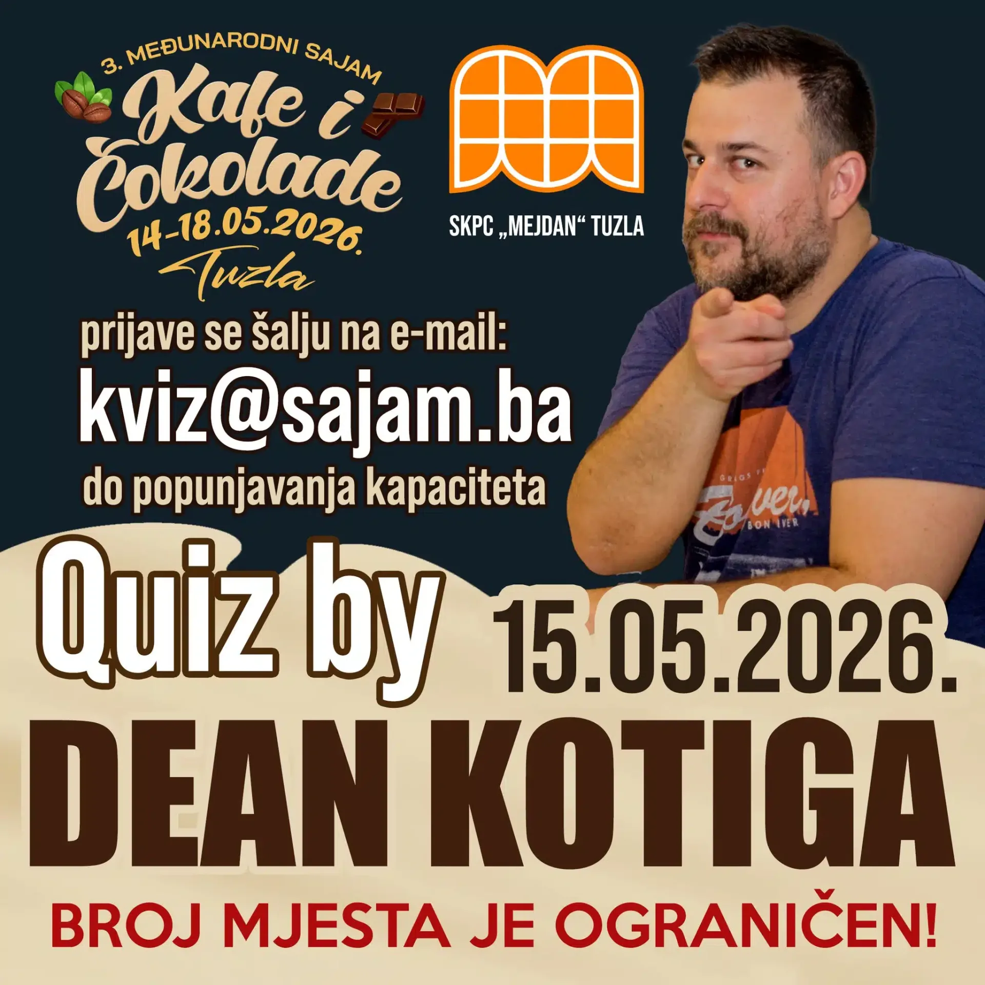 Kviz sa Deanom Kotigom ove godine u Mejdanu