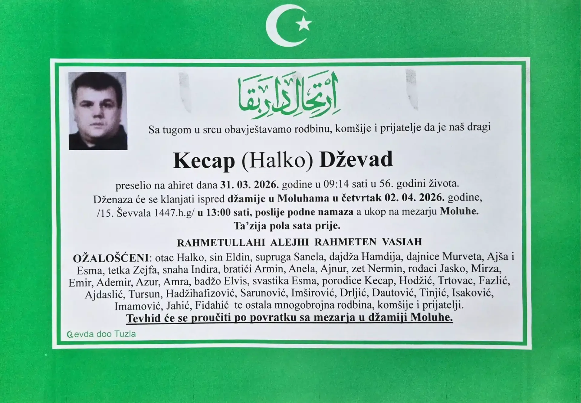 Preminuo je Dževad Kecap
