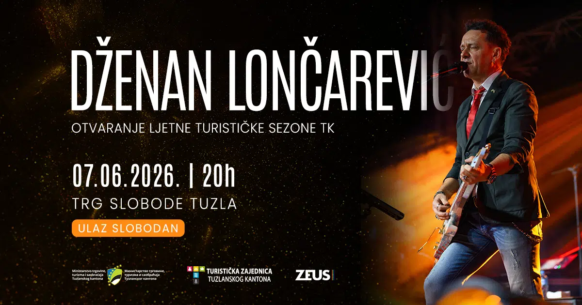 Veliko otvaranje ljetne turističke sezone TK, koncert Dženana Lončarevića na Trgu slobode u Tuzli