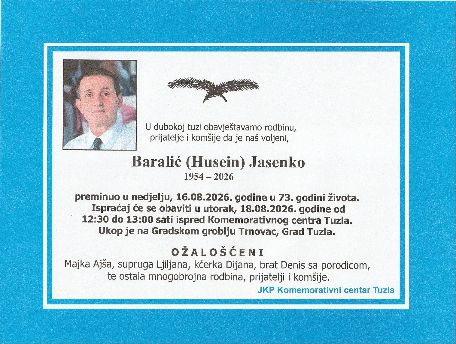 Preminuo je Jasenko Baralić