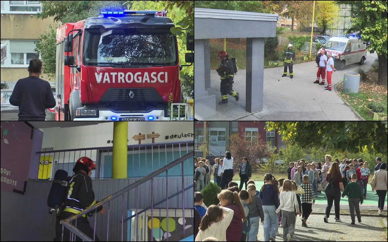 U OŠ „Novi Grad“ održana pokazna vježba evakuacije u slučaju požara (VIDEO)