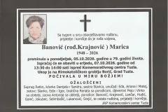Preminula je Marica Banović