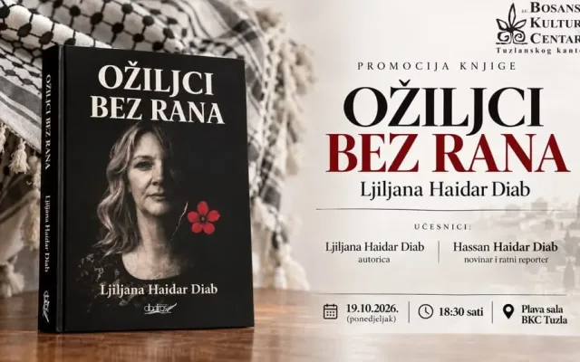 Promocija knjige „Ožiljci bez rana“ 19. oktobra u BKC Tuzla